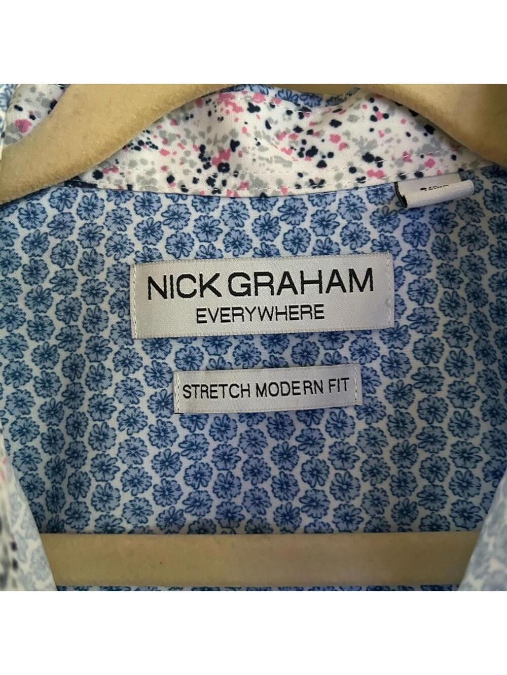 Nick Graham Everywhere Stretch Modern Fit Everywhere Shirt Mens Small New